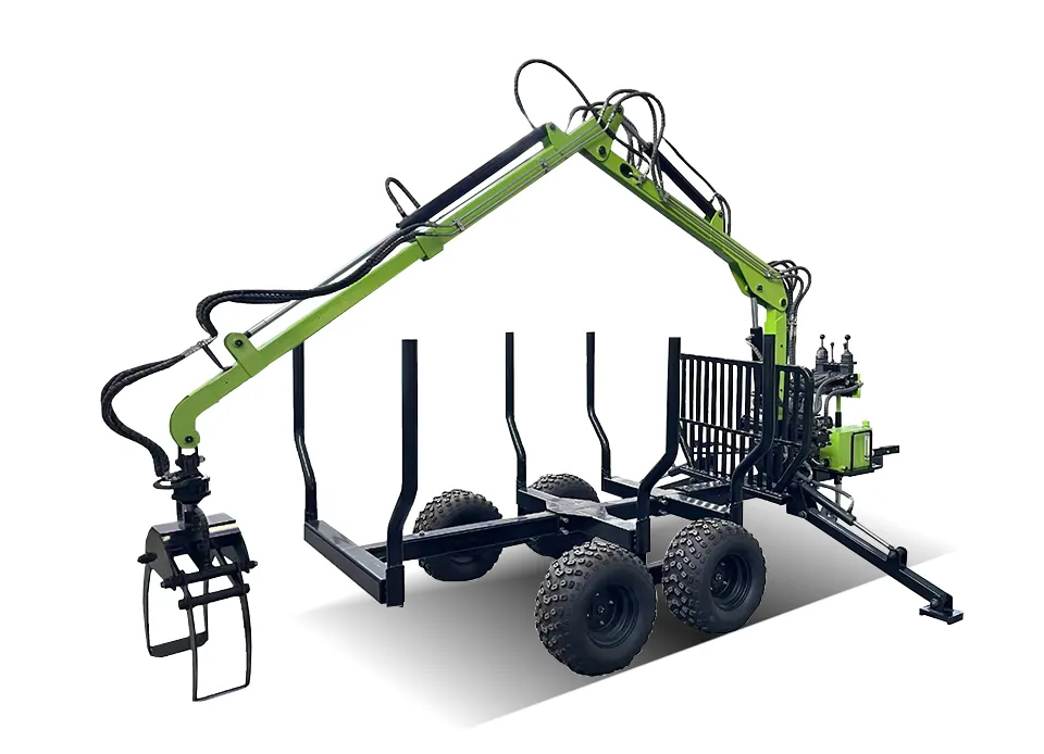 Timber Trailer with Crane
